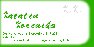 katalin korenika business card